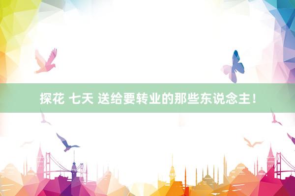 探花 七天 送给要转业的那些东说念主！