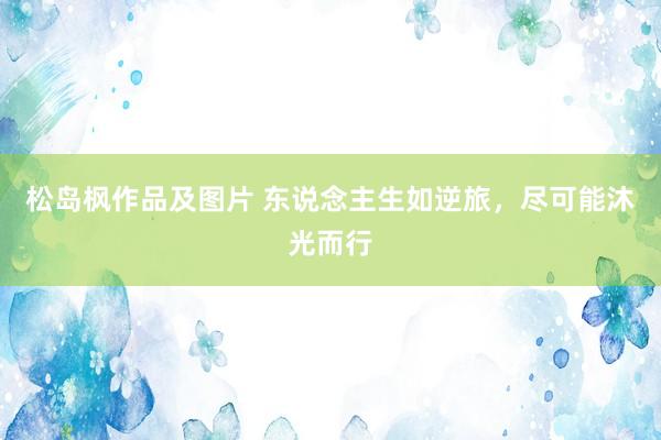 松岛枫作品及图片 东说念主生如逆旅，尽可能沐光而行